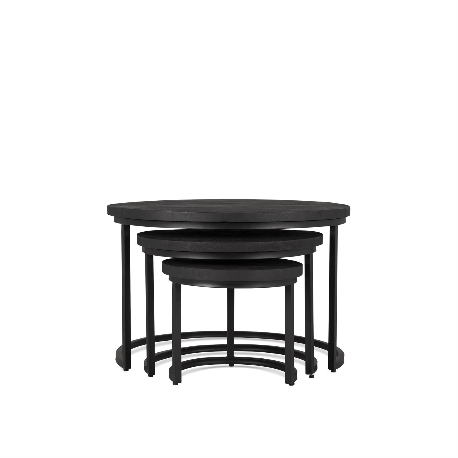 Salontafel Rylee Zwart Set van 3 - Afbeelding 3
