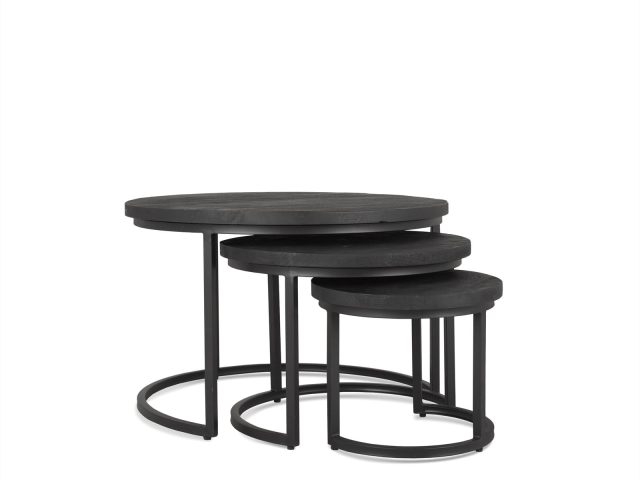 Salontafel Rylee Zwart Set van 3