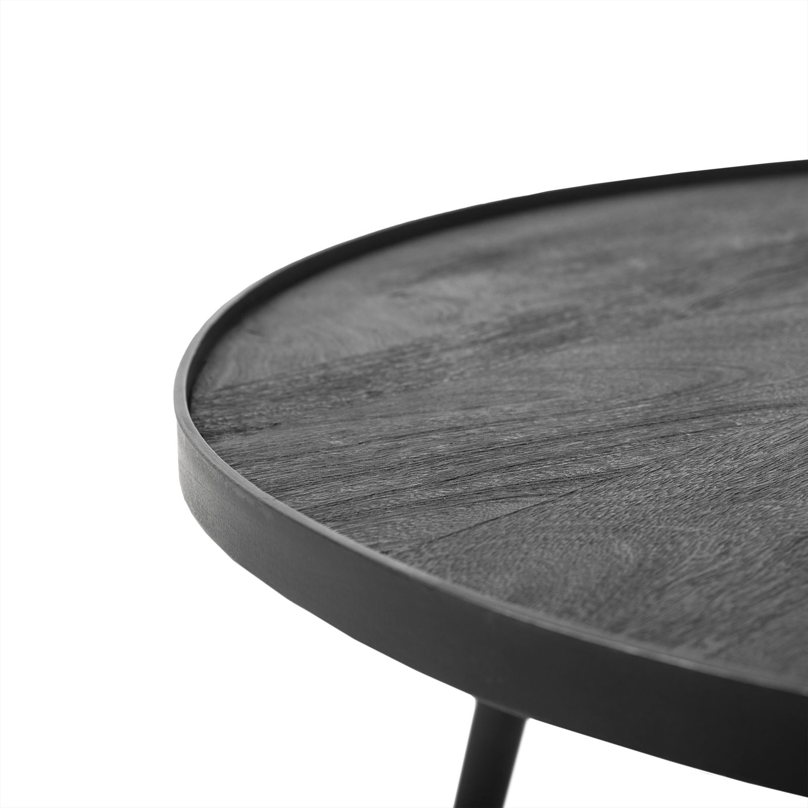 Salontafel Rond Zwart Set van 2 - Afbeelding 4