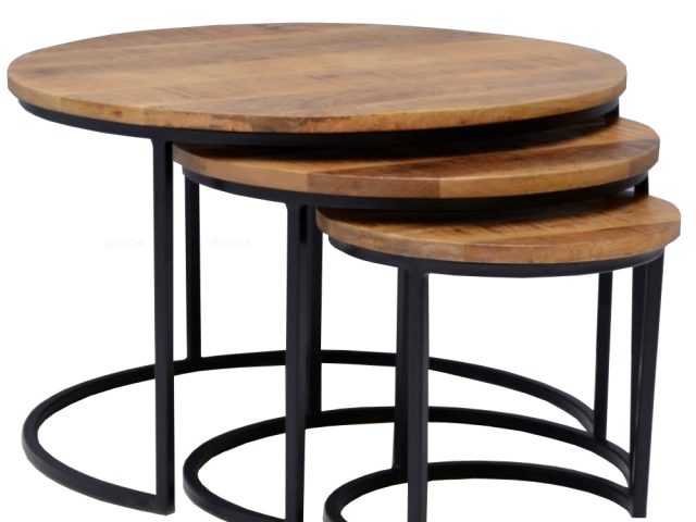 Rylee Salontafel 2 cm top Set van 3