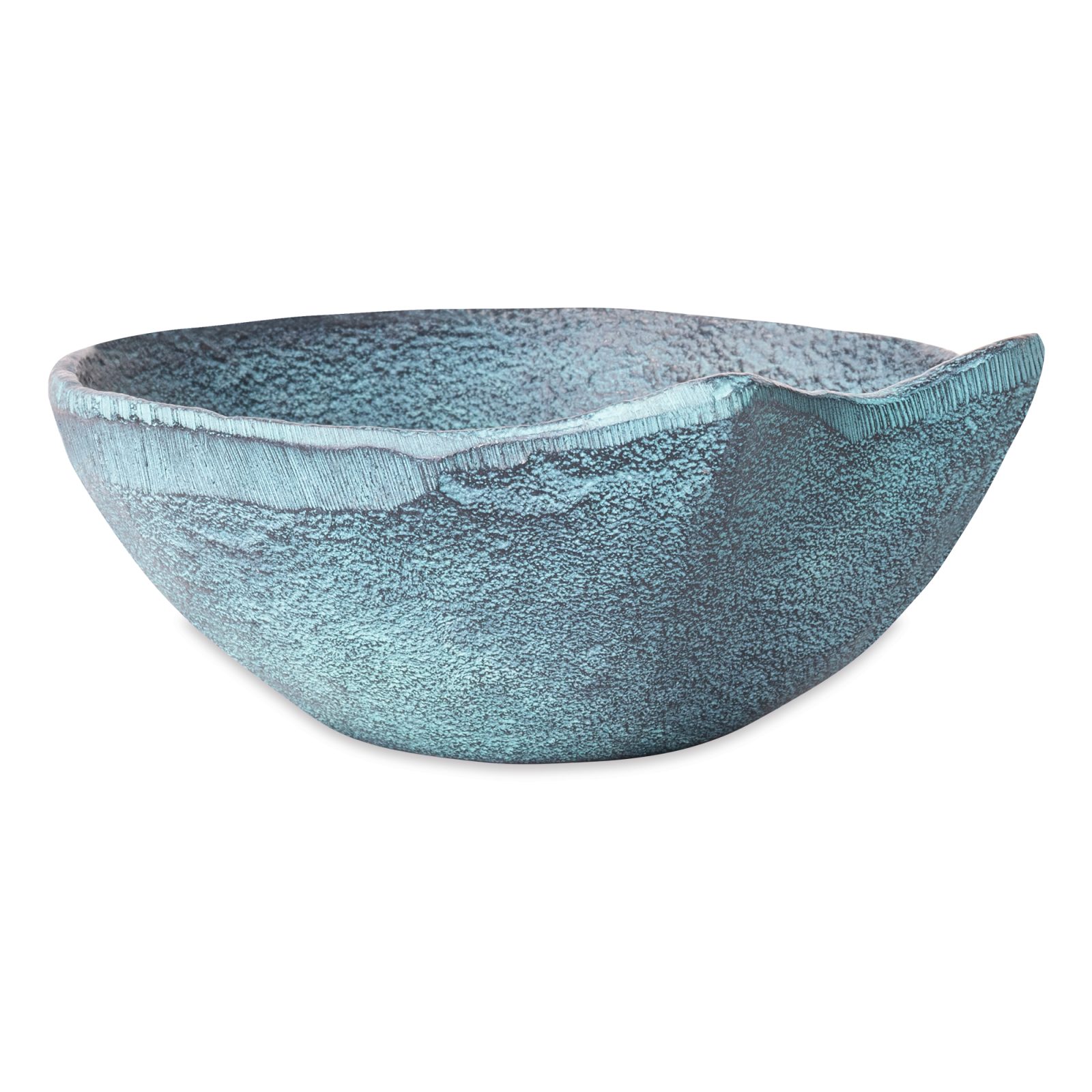 Schaal Decoratief Blauw Patina Groot