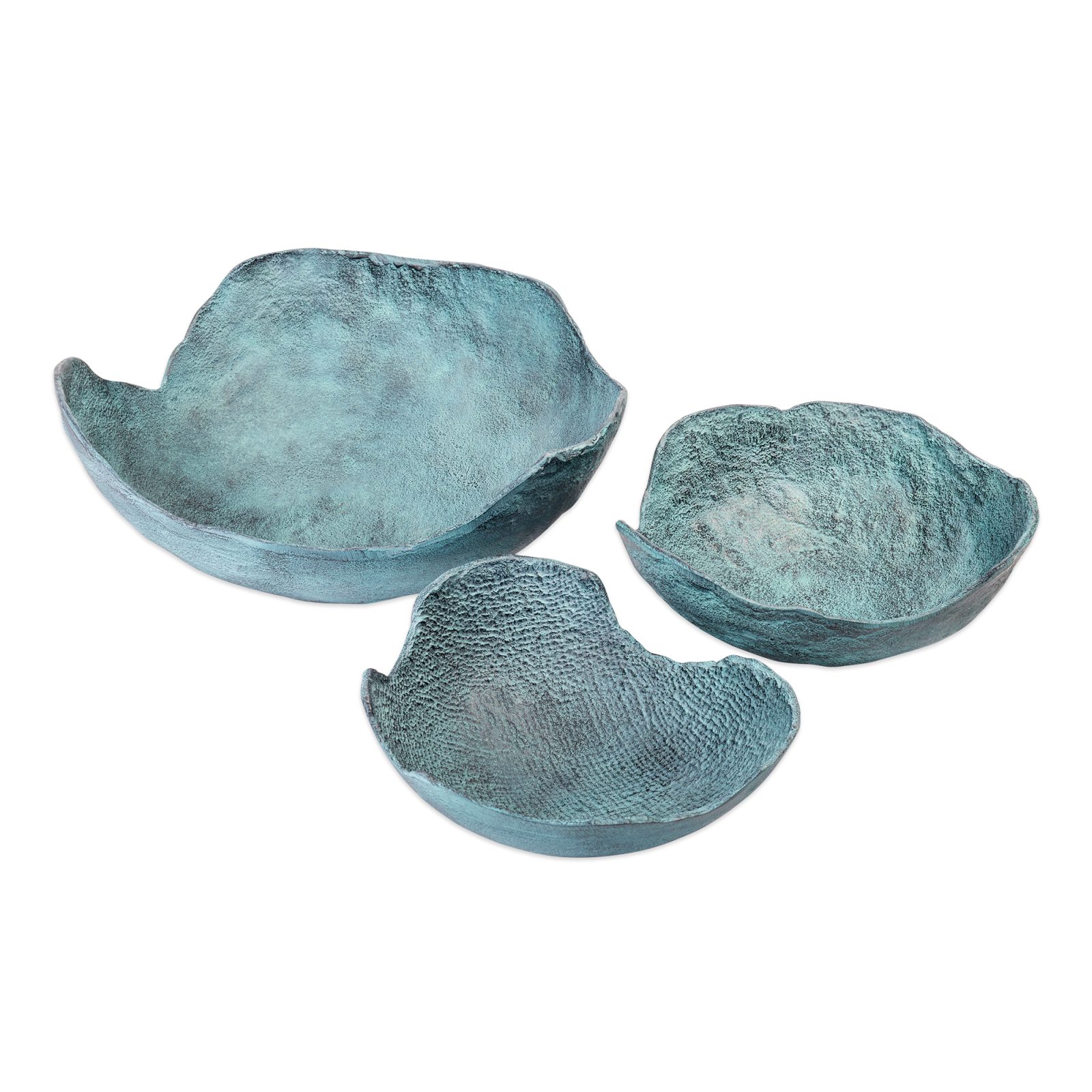 Schaal Decoratief Blauw Patina Groot - Afbeelding 3
