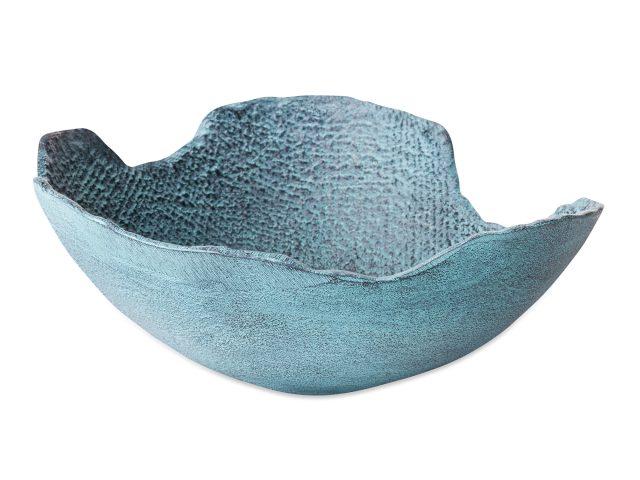 Schaal Decoratief Blauw Patina Middel