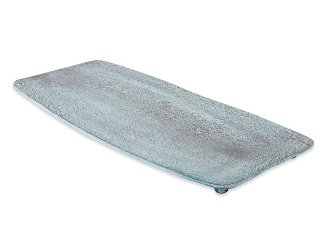 Bord Rechthoek Decoratief Blauw Patina Groot