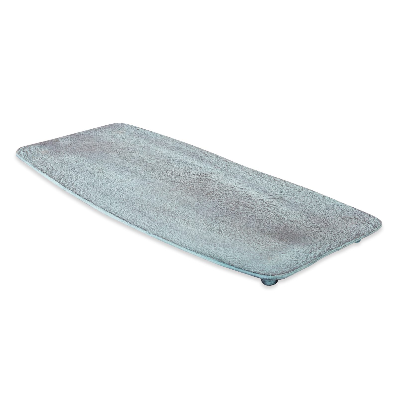 Bord Rechthoek Decoratief Blauw Patina Groot
