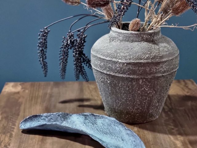 Dienblad Decoratief Blauw Patina