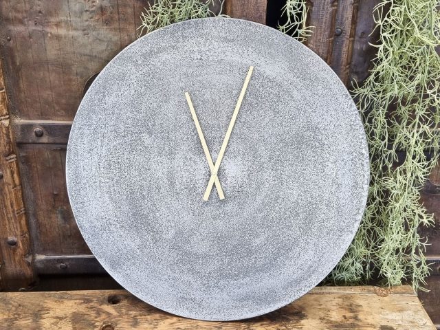 Wandklok Rond Zilver