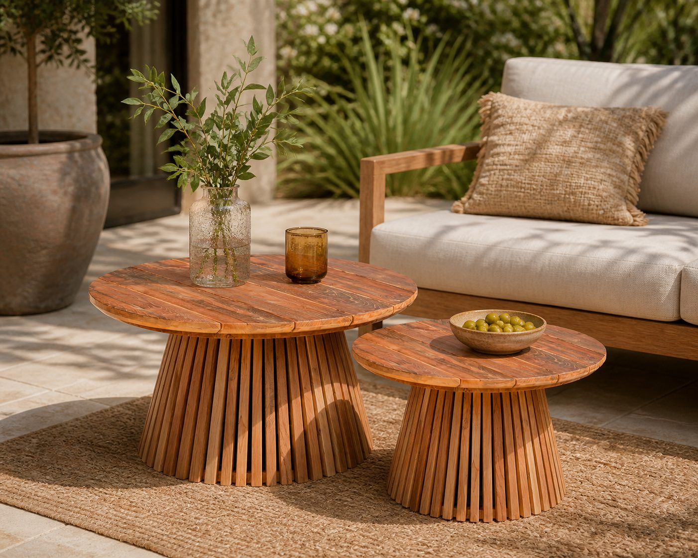 Tuin Salontafel Negara Teak Kegel 60 - Afbeelding 5