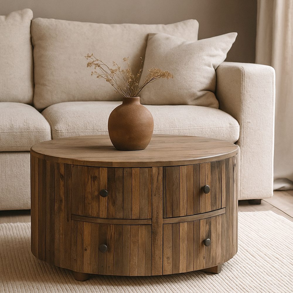 Salontafel Rond met 4 Laden Roots - Afbeelding 4