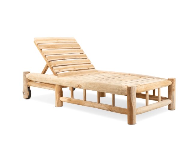 Ligstoel met Wielen Barney Teak
