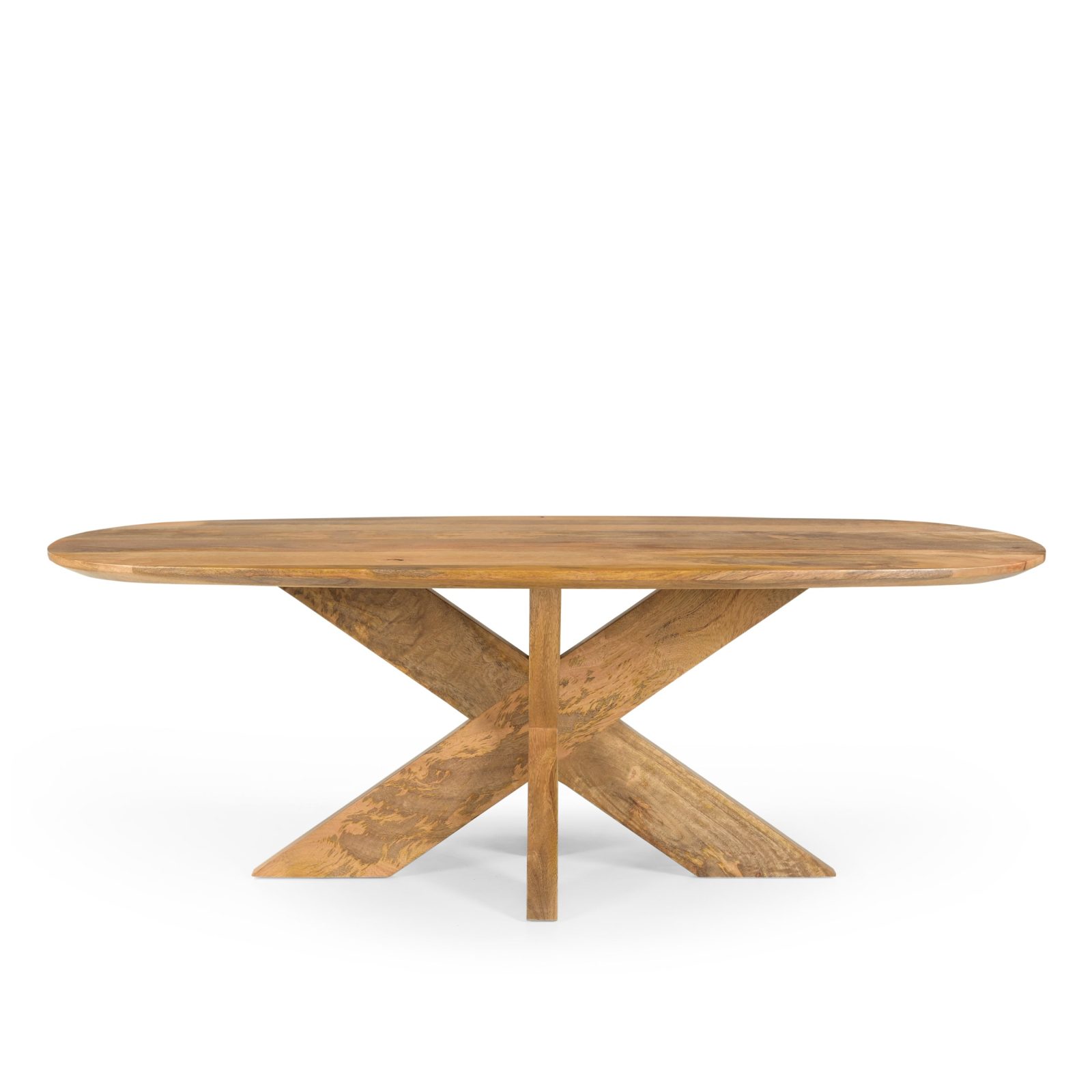 Salontafel Deens Ovaal Runa met Houten Onderstel 130