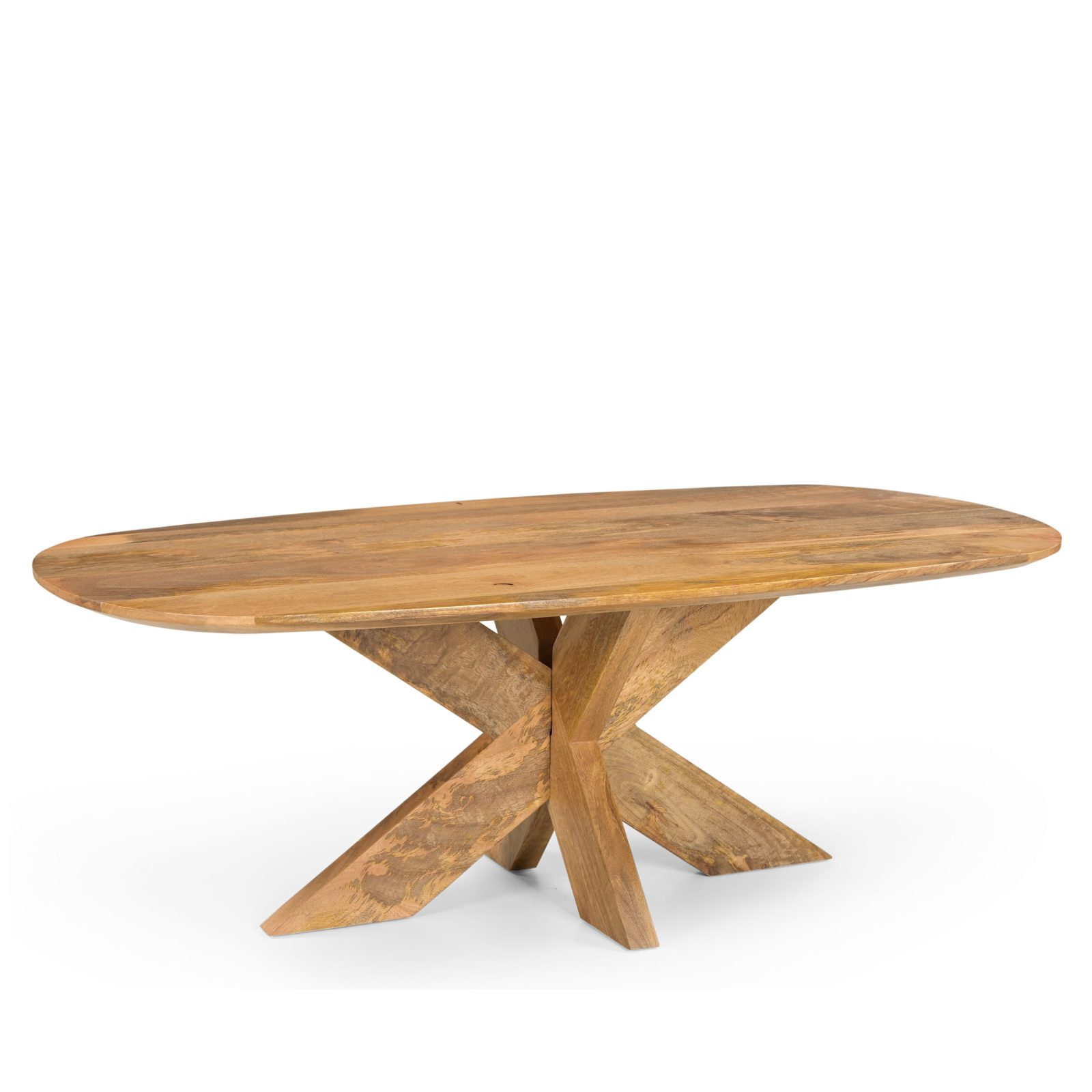 Salontafel Deens Ovaal Runa met Houten Onderstel 130 - Afbeelding 2