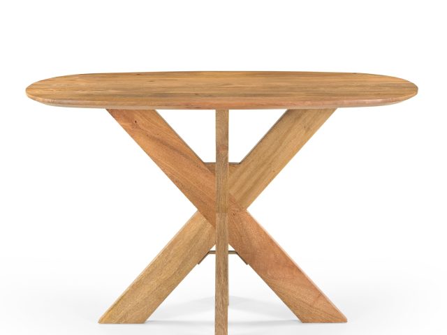 Eettafel Deens Ovaal Runa met Houten Onderstel 120