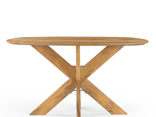 Eettafel Deens Ovaal Runa met Houten Onderstel 140