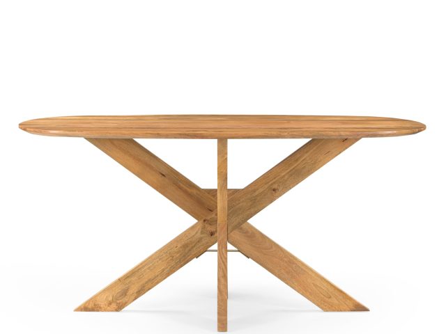 Eettafel Deens Ovaal Runa met Houten Onderstel 160