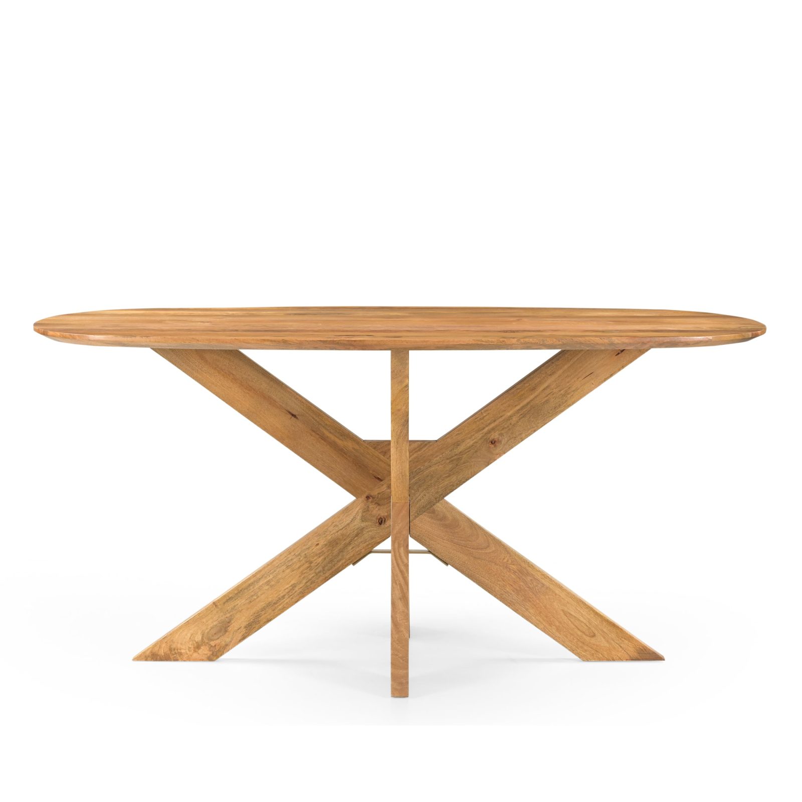 Eettafel Deens Ovaal Runa met Houten Onderstel 160