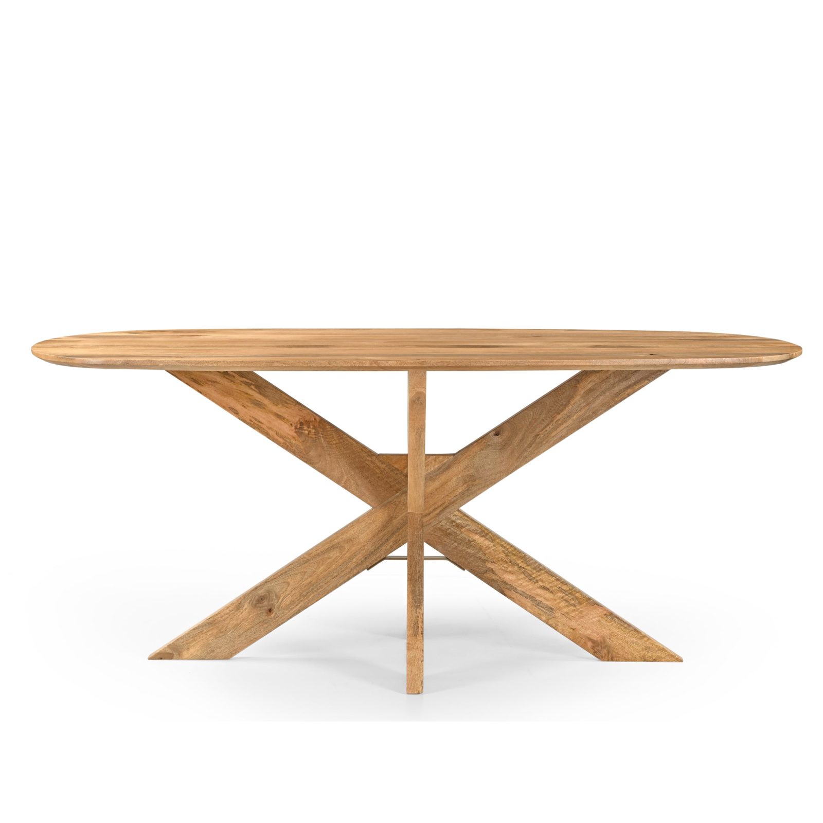 Eettafel Deens Ovaal Runa met Houten Onderstel 180