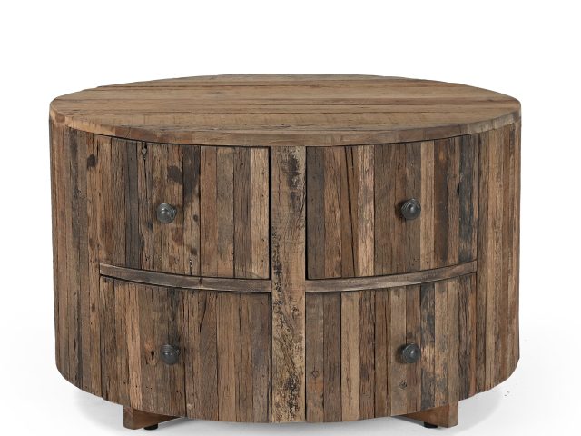 Salontafel Rond met 4 Laden Roots